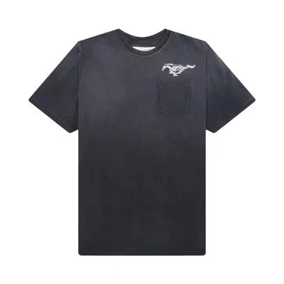 Pre-owned One Of These Days Mustang Cross Tee 'washed Black' | Men's Size Xxl