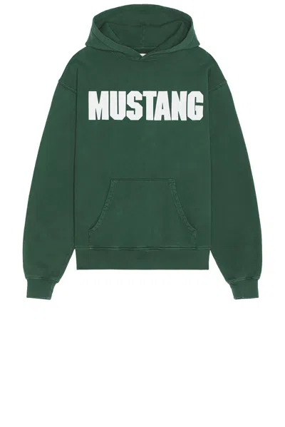 One Of These Days Mustang Hoody In Forest Green