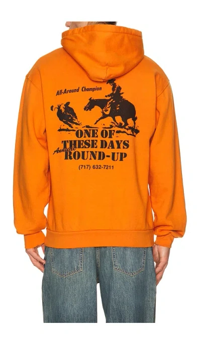 One Of These Days Round Up Pullover Hoodie In Orange