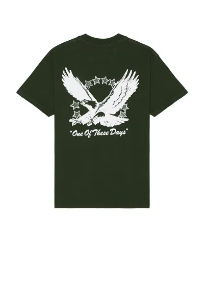 One Of These Days Screaming Eagle T-shirt In Forest Green