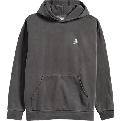 One Of These Days Setting On Today Graphic Hoodie In Washed Black
