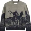 One Of These Days Spirit Of The Plains Crewneck Sweater In Gray