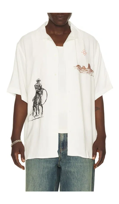 One Of These Days Tomorrow Has Already Spoken Camp Shirt In Brown