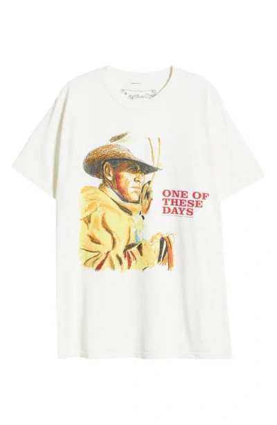 One Of These Days Tomorrow Never Knows Graphic T-shirt In Bone