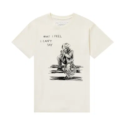 Pre-owned One Of These Days What I Feel I Cant Say Tee 'bone' | Cream | Men's Size Onesize