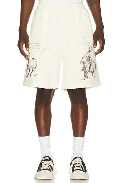 One Of These Days What Today Is For Graphic-print Shorts In Neutral