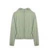 One Of Us Green Carla Sways Balloon Hem Zip Hoodie Sage