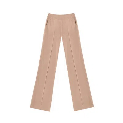 One Of Us Neutrals Flary Sandy Pintuck Everyday Pants - Latte