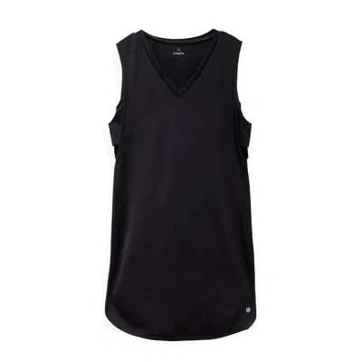 One Of Us Women's Black Helen Can Be Anywhere Anytime V-neck Side Cut-out Dress - Ash