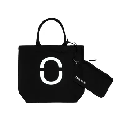 One Of Us Women's Black Totely Yours 2-in-1 Tote Shopping Bag - Ash