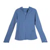 One Of Us Women's Blue Run Luna Run Zip Through Fitted Hoodie - Azul In Blue