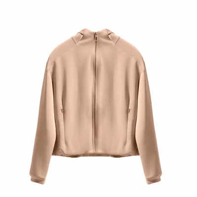 One Of Us Women's Brown / Neutrals Nora On The Go Balloon Hem Hoodie - Latte In Pink