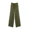 One Of Us Women's Green Ada The Little Kangaroo Cargo Jogger Pants