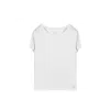 One Of Us Women's Isla Gets Comfy Premium Boat Neck T-shirt Clear White
