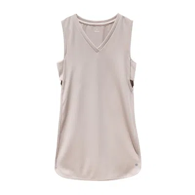 One Of Us Women's Neutrals Helen Can Be Anywhere Anytime V-neck Side Cut-out Dress - Sand In Gray