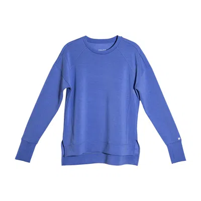 One Of Us Women's Pink / Purple / Blue Lara Has Fun Crew Neck Sweatshirt - Iris In Pink/purple/blue