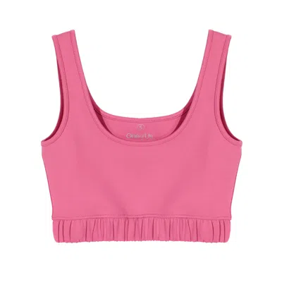 One Of Us Women's Pink / Purple Suzie Never Bores Me Scuba Scoop Neck Bralette