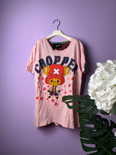 Pre-owned One Piece Tony Chopper  Big Printed Tees In Pink