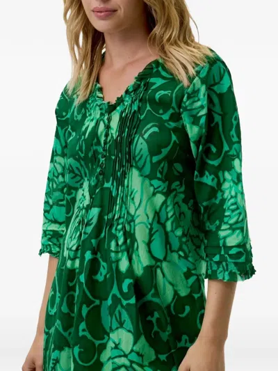 One Season Poppy Midi Dress In Green
