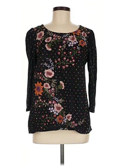 Pre-owned One September 3/4 Sleeve Blouse In Black