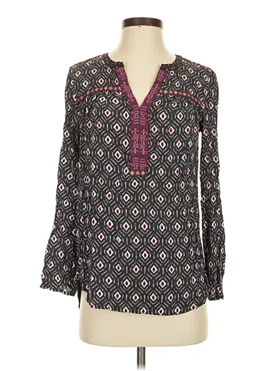 Pre-owned One September 3/4 Sleeve Blouse In Burgundy