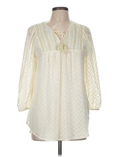 Pre-owned One September 3/4 Sleeve Blouse In Ivory