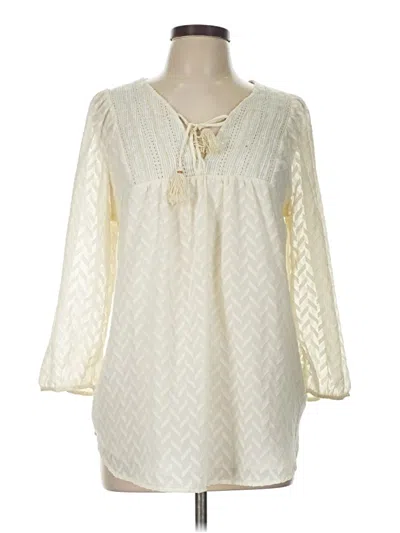 Pre-owned One September 3/4 Sleeve Blouse In Ivory