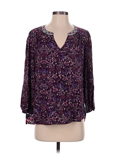 Pre-owned One September 3/4 Sleeve Blouse In Purple