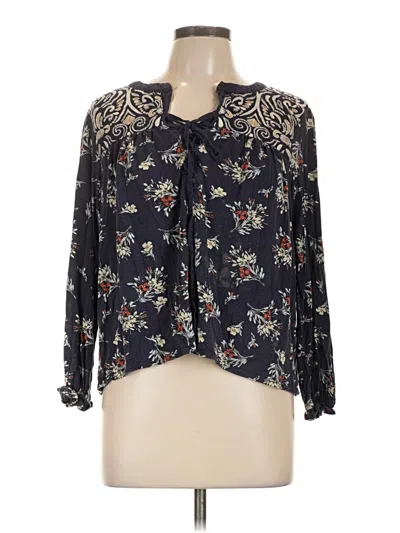 Pre-owned One September Long Sleeve Blouse In Black
