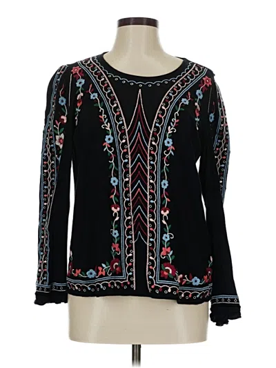Pre-owned One September Long Sleeve Blouse In Black