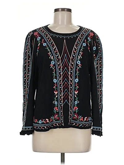 Pre-owned One September Long Sleeve Blouse In Black