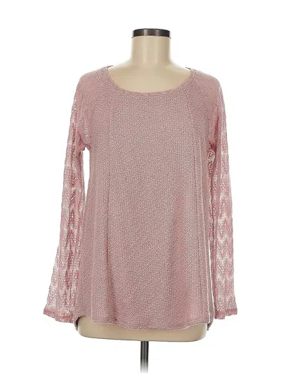 Pre-owned One September Long Sleeve Blouse In Pink