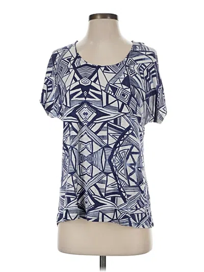 Pre-owned One September Short Sleeve Blouse In Blue