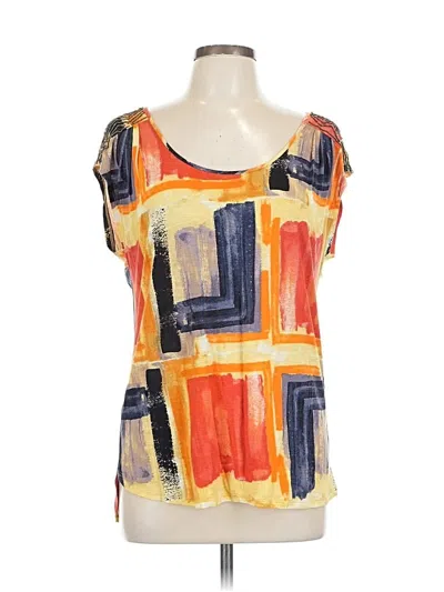 Pre-owned One September Short Sleeve Blouse In Orange