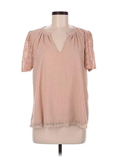 Pre-owned One September Short Sleeve Blouse In Pink