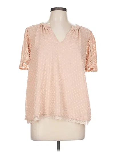 Pre-owned One September Short Sleeve Blouse In Pink