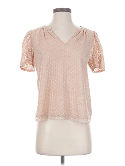 Pre-owned One September Short Sleeve Blouse In Pink