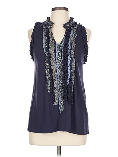 Pre-owned One September Sleeveless Blouse In Blue
