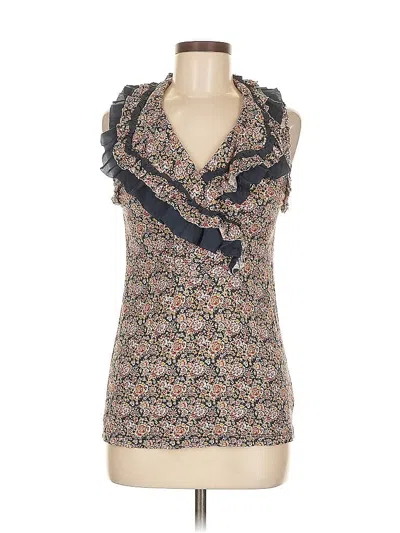 Pre-owned One September Sleeveless Blouse In Brown