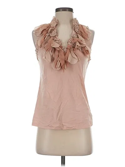 Pre-owned One September Sleeveless Blouse In Brown