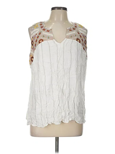 Pre-owned One September Sleeveless Blouse In Ivory