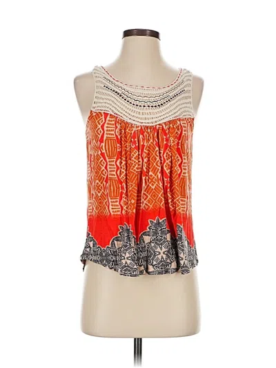 Pre-owned One September Sleeveless Blouse In Orange