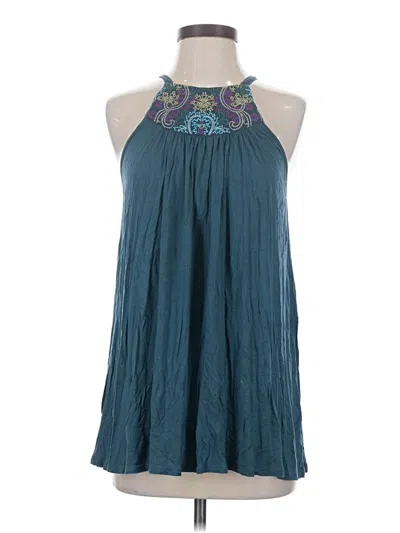 Pre-owned One September Sleeveless Blouse In Teal