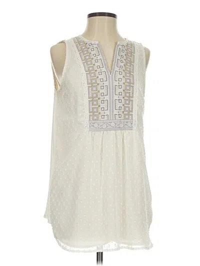 Pre-owned One September Sleeveless Blouse In White