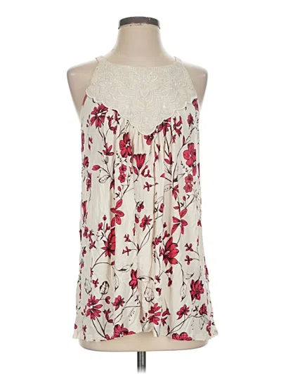 One September Tank Top Ivory Halter Neckline Tops