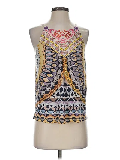 Pre-owned One September Tank Top Yellow Halter Neckline Tops