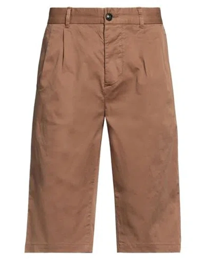 One Seven Two Man Shorts & Bermuda Shorts Brown Size 31 Cotton, Elastane