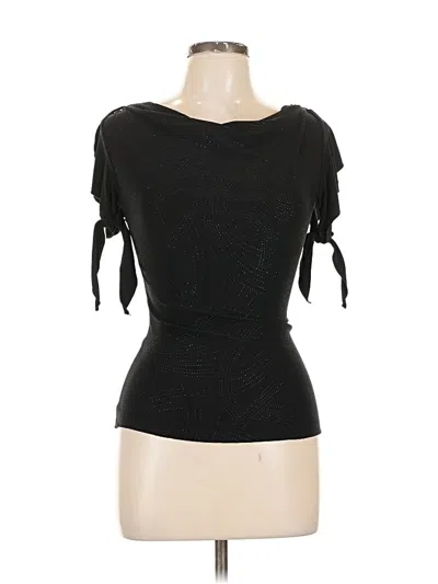 Pre-owned One Short Sleeve Top Black  Shoulder Neckline Tops