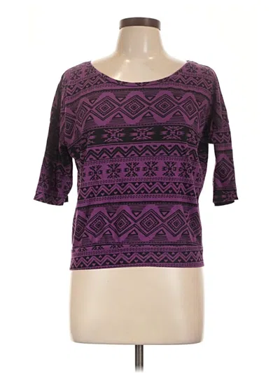 Pre-owned One Step Up 3/4 Sleeve T-shirt In Purple