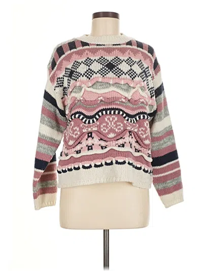 Pre-owned One Step Up Pullover Sweater In Pink